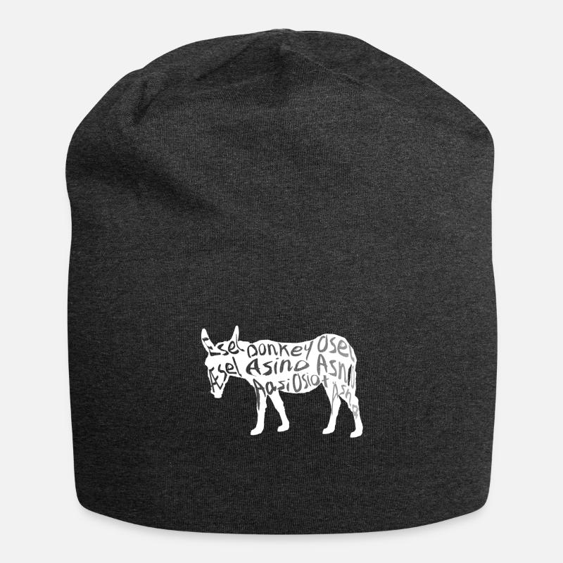 Esel Donkey | Muli | Langohr | Maultier | Geschenk - Jersey-Beanie - Anthrazit