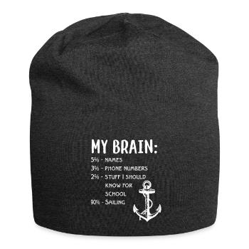 sailing - Jersey Beanie - charcoal grey - Front