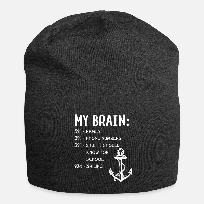 sailing - Jersey Beanie - charcoal grey