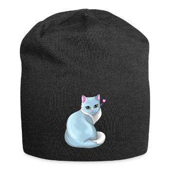 Amour chat cadeau amoureux des animaux chat siamois miaou - Bonnet en jersey - charbon - Devant