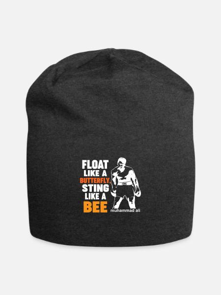 Schweben wie ein Schmetterlingsstich wie eine Bee Ali - Jersey-Beanie - Anthrazit