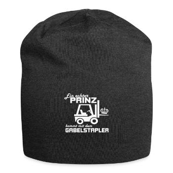 Ein echter Prinz kommt mit dem Gabelstapler - Jersey-Beanie - Anthrazit - Vorne