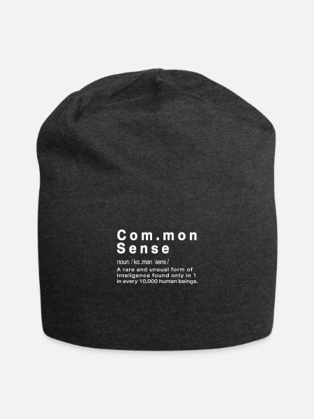Lustige Common Sense-Definition für Geeks - Jersey-Beanie - Anthrazit