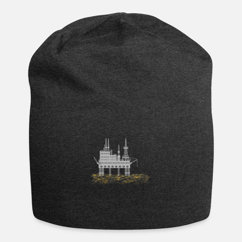 Bohrplattform - Ölplattform - Jersey-Beanie - Anthrazit