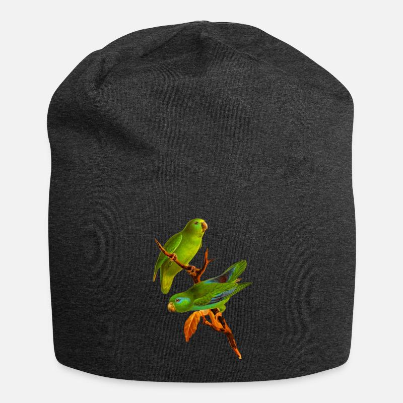 perroquet - Bonnet en jersey - charbon