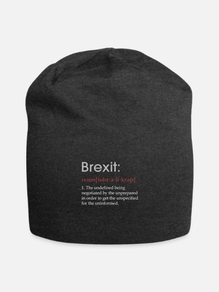 Lustiges Brexit-Definitionsgeschenk - Jersey-Beanie - Anthrazit