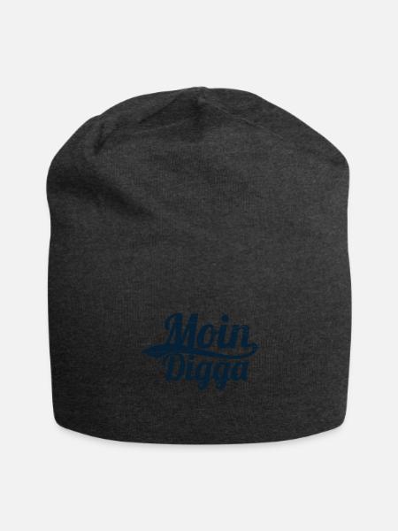 Norddeutschland Norden Plattdeutsch Moin Digga - Jersey-Beanie - Anthrazit