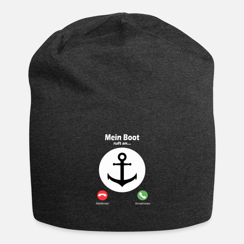 Mein Boot ruft an - witziges Tshirt - Jersey-Beanie - Anthrazit
