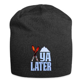Ski Ya Later Skifahren Apres-Ski heißes Geschenk - Jersey-Beanie - Anthrazit - Vorne