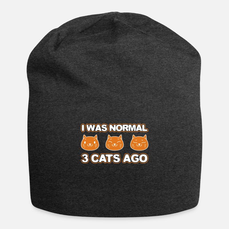 cat cat gift - Jersey Beanie - charcoal grey