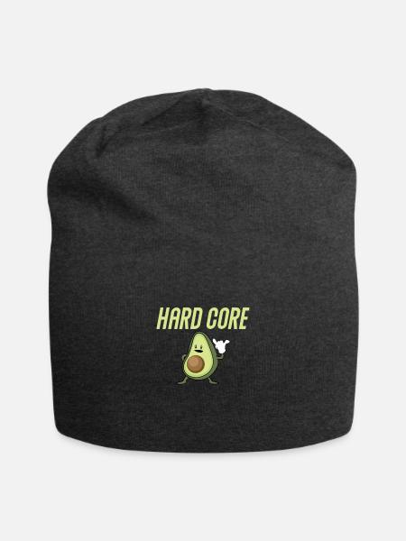 Lustige Avocado - Jersey-Beanie - Anthrazit