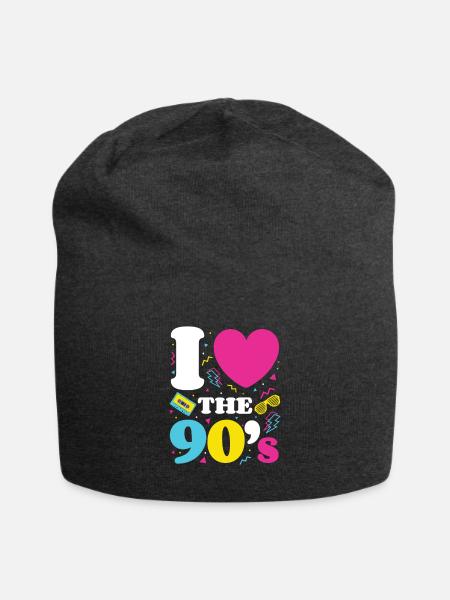 Liebe die 90er Jahre; Retro TShirt 1990er Jahre 90er Jahre Party - Jersey-Beanie - Anthrazit