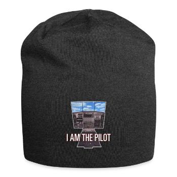 JE SUIS LE PILOTE, Jeu en 3D, Cockpit Sky - Cadeau - Bonnet en jersey - charbon - Devant
