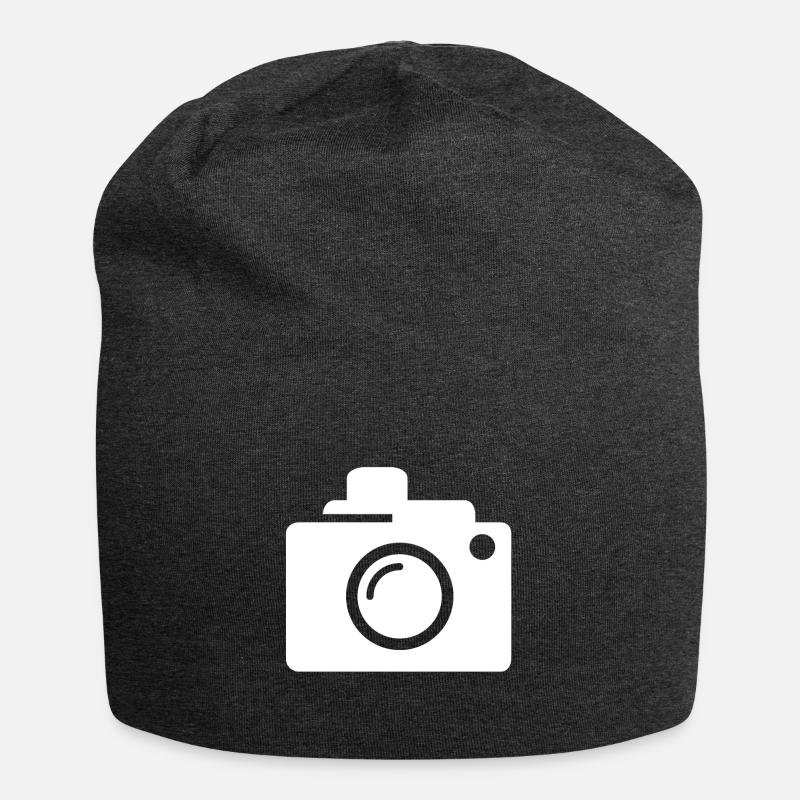 Camera camera - Jersey Beanie - charcoal grey