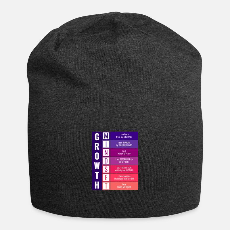 Growth Mindset - Jersey-Beanie - Anthrazit