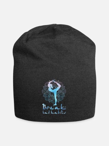 YOGA, Joga, Meditation, Geschenk, Geschenkidee - Jersey-Beanie - Anthrazit
