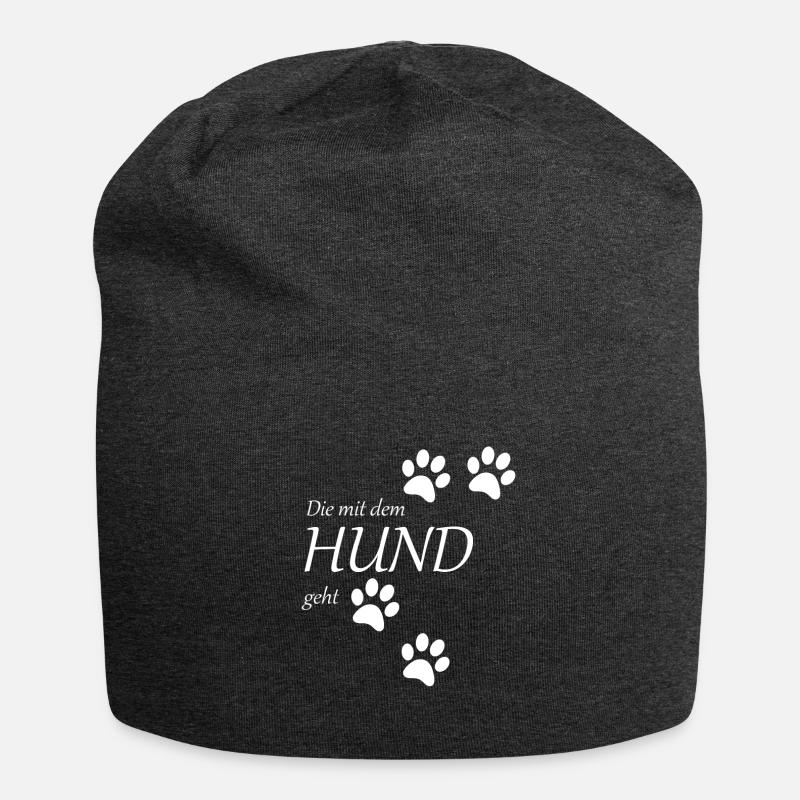 die mit dem hund geht white edition - Jersey-Beanie - Anthrazit