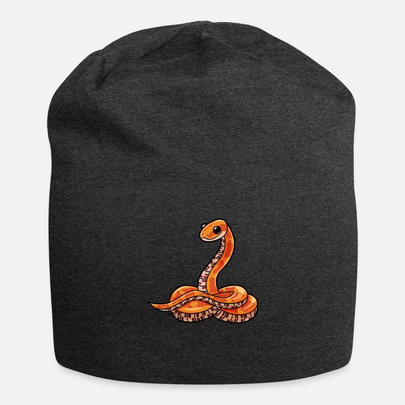 Serpent de maïs serpent de maïs cadeau serpent - Bonnet en jersey - charbon