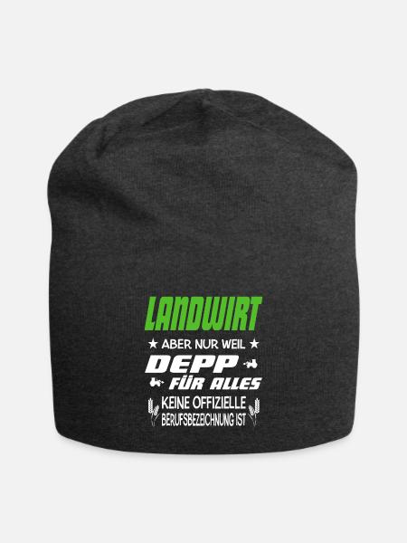 Landwirt lustiger Spruch Landwirtschaft - Jersey-Beanie - Anthrazit