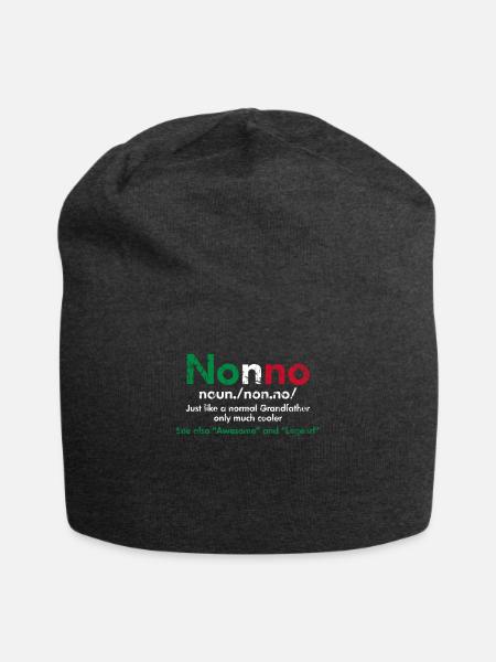 Italien Opa Nonno Lexikon Geschenk - Jersey-Beanie - Anthrazit