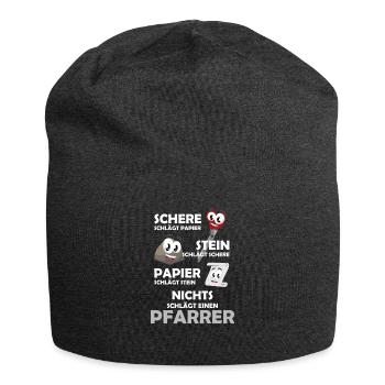 Nichts schlägt einen Pfarrer - Jersey-Beanie - Anthrazit - Vorne
