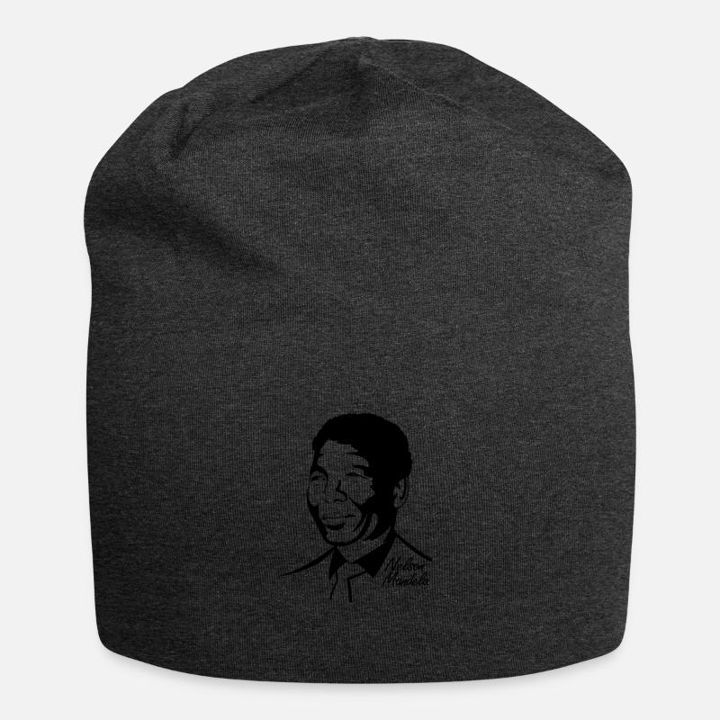 Nelson Mandela - Jersey Beanie - charcoal grey