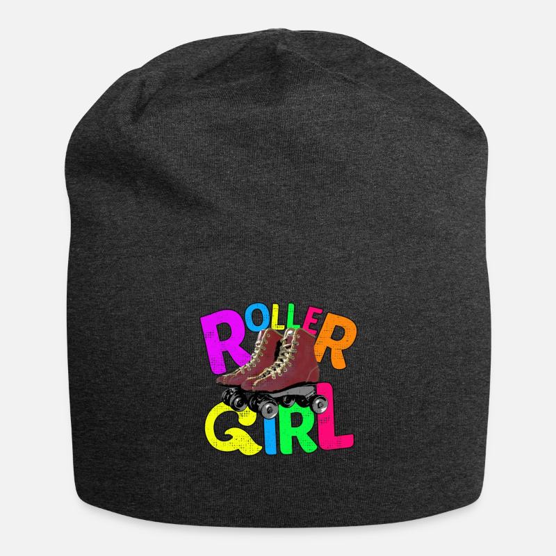 "Roller Girl" Rollschuh Mädchen - Jersey-Beanie - Anthrazit