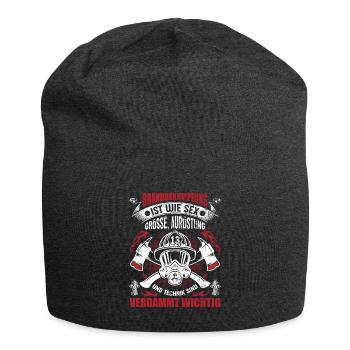Freiwillige Feuerwehr Feuerwehrmann 112 Spruch - Jersey-Beanie - Anthrazit - Vorne
