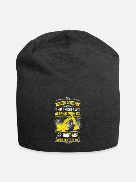 Baggerfahrer Bagger Baggerführer baggern · Müde - Jersey-Beanie - Anthrazit