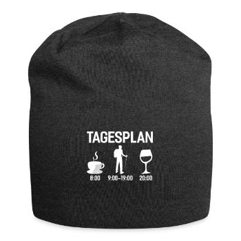 Wandern Berge Trecking Outdoor Hiking · Tagesplan - Jersey-Beanie - Anthrazit - Vorne
