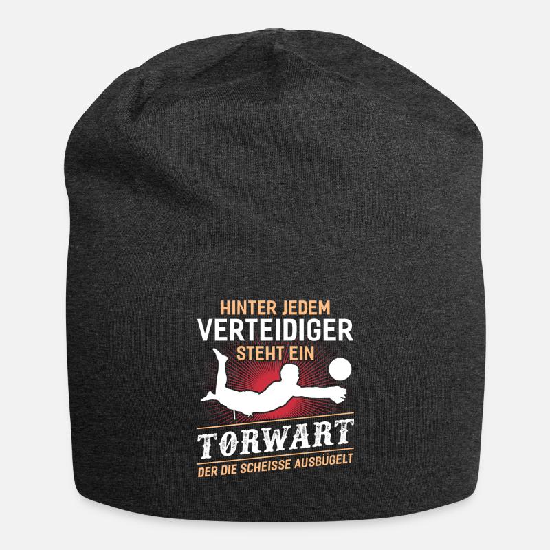 Hinter Jedem Verteidiger Steht ein Torwart - Jersey-Beanie - Anthrazit