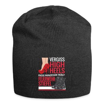 Diese Prinzessin trägt Feuerwehrstiefel - Jersey-Beanie - Anthrazit - Vorne