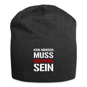 No one needs to be sober Alcohol Drink JGA - Jersey Beanie - charcoal grey - Front
