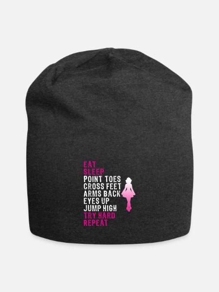 Eat Sleep Irish Dance pink - Jersey-Beanie - Anthrazit