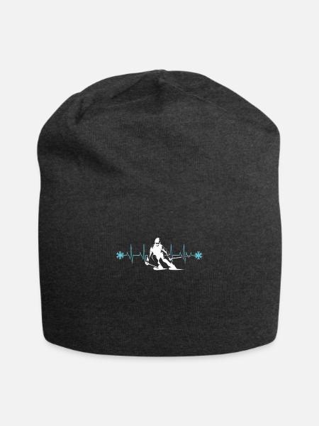 Ski Herzschlag Shirt für Skifahrer - Jersey-Beanie - Anthrazit