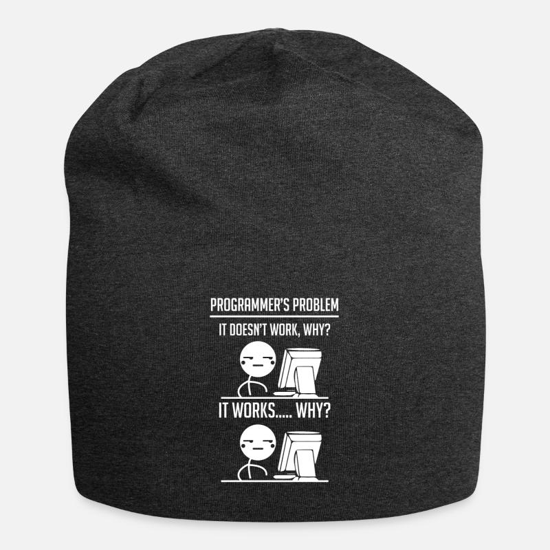 Développeur de code programmeur - Bonnet en jersey - charbon