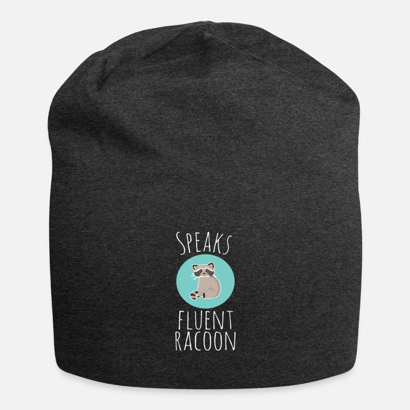 Cadeau mignon parle Racoon - Bonnet en jersey - charbon