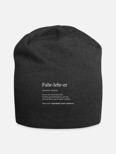 Fahrlehrer Fahrschullehrer Fahrschule Geschenk - Jersey-Beanie - Anthrazit