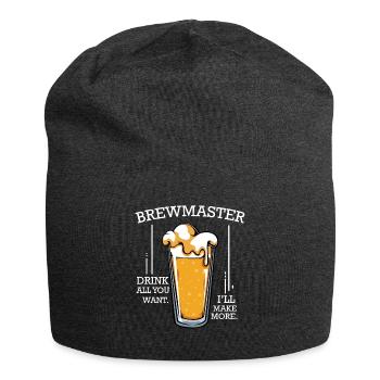 Biermeister Spruch Glas - Jersey-Beanie - Anthrazit - Vorne
