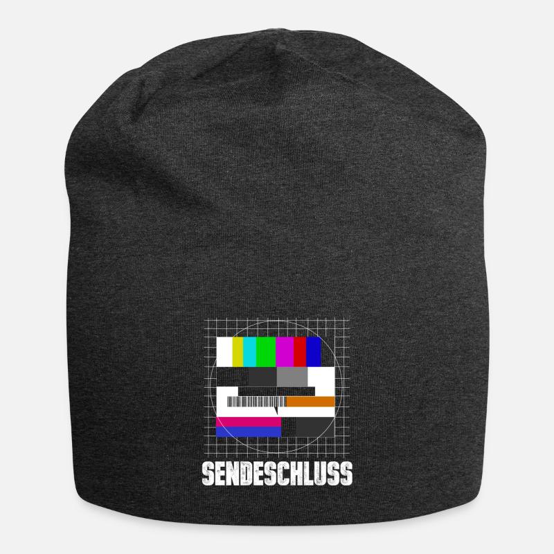 Testbild Sendeschluss 90er - Jersey-Beanie - Anthrazit