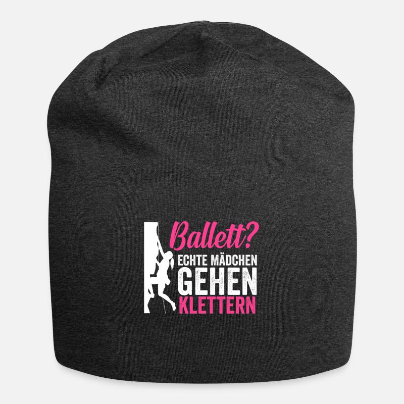 Klettern Mädchen - Jersey-Beanie - Anthrazit