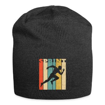 Retro Sprinting Design für einen Sprinter - SPRINT - Jersey-Beanie - Anthrazit - Vorne
