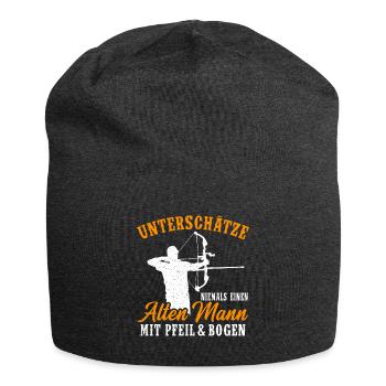 Bogenschießen Bogenschütze Bogensport Pfeil Bogen - Jersey-Beanie - Anthrazit - Vorne