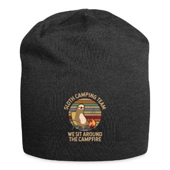 Sloth Camping Mannschaft - Jersey-Beanie - Anthrazit - Vorne