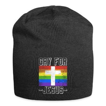Gay For Jesus LGBT Flagge Glaube - Jersey-Beanie - Anthrazit - Vorne