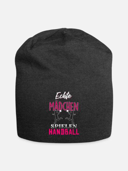 Echte Mädchen spielen Handball - Jersey-Beanie - Anthrazit