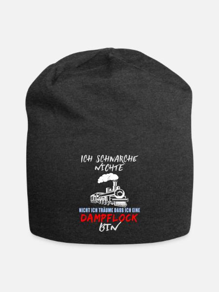 Schnarche Nicht Ich Träume Ich Bin Eine Dampflock - Jersey-Beanie - Anthrazit
