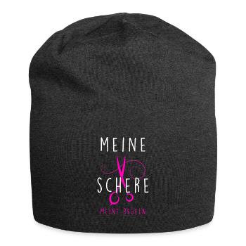 Meine Schere meine Regeln - Jersey-Beanie - Anthrazit - Vorne