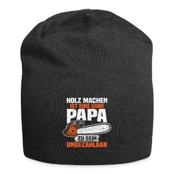 Holz machen Papa - Forst Kettensäge - Jersey-Beanie - Anthrazit - Vorne