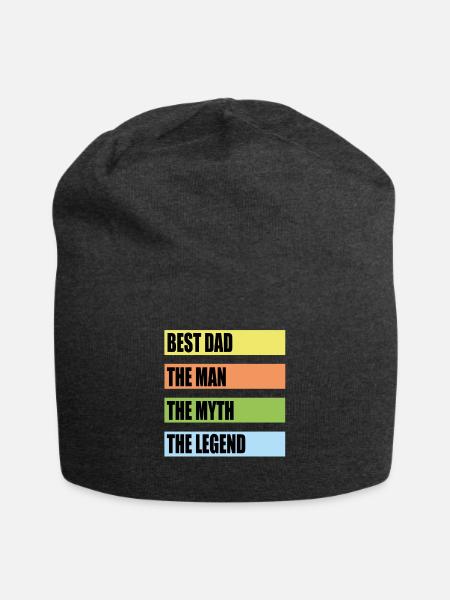 Bester Papa Sprüche - Jersey-Beanie - Anthrazit